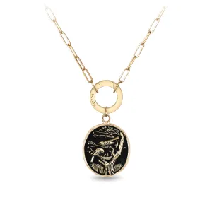 Love Makes a Home 14K Gold Long Link Paperclip Chain Necklace