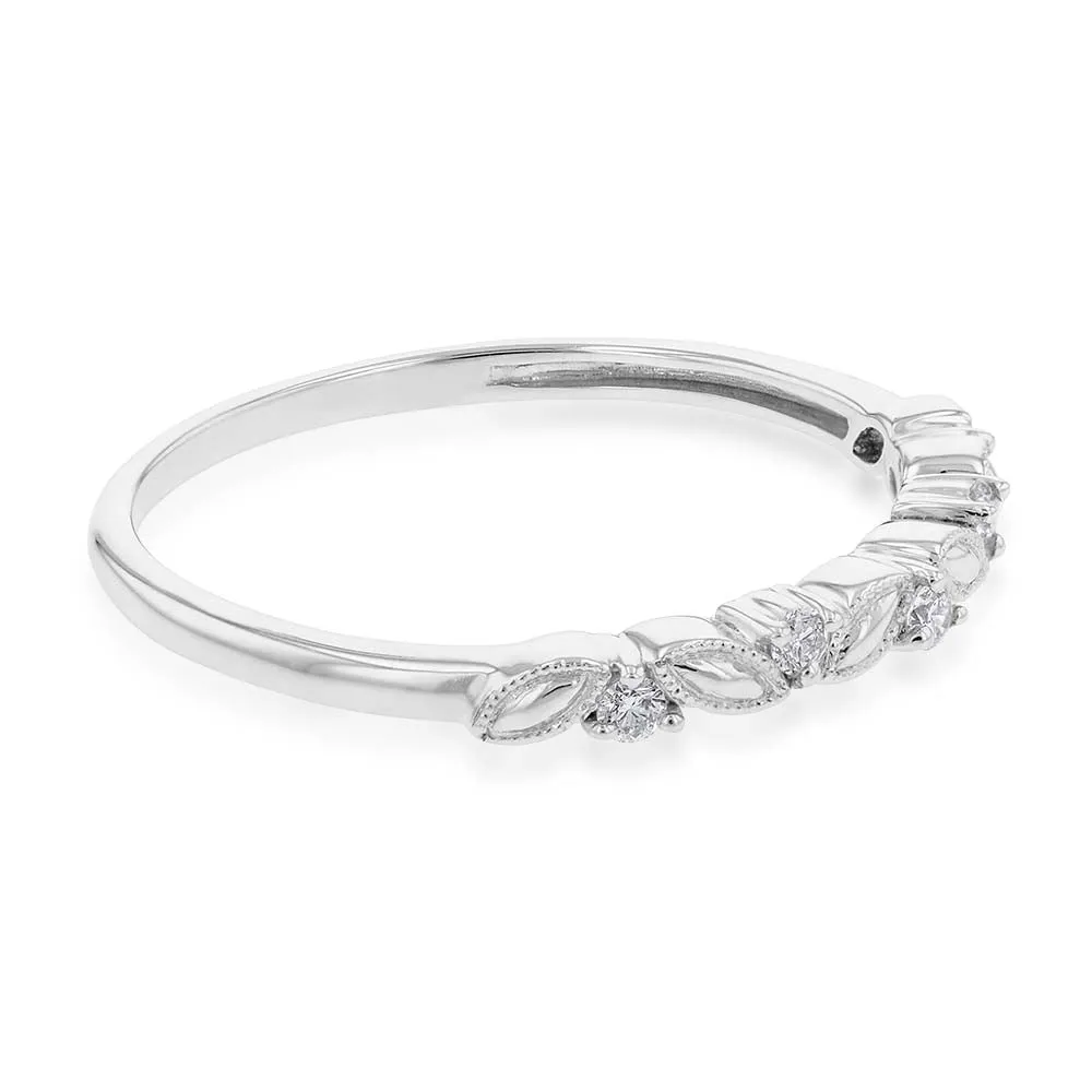 Luminesce Lab Grown Diamond Silver Stacker Ring Shiels