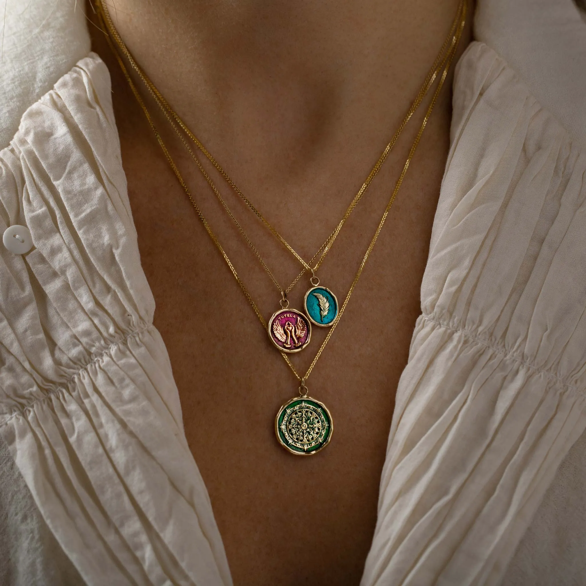 Mandala 14K Gold Talisman - True Colors