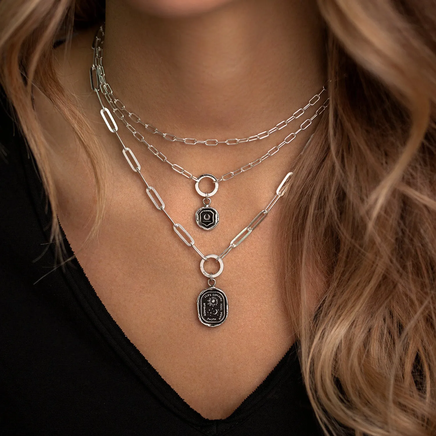 Mandala Small Paperclip Chain Necklace