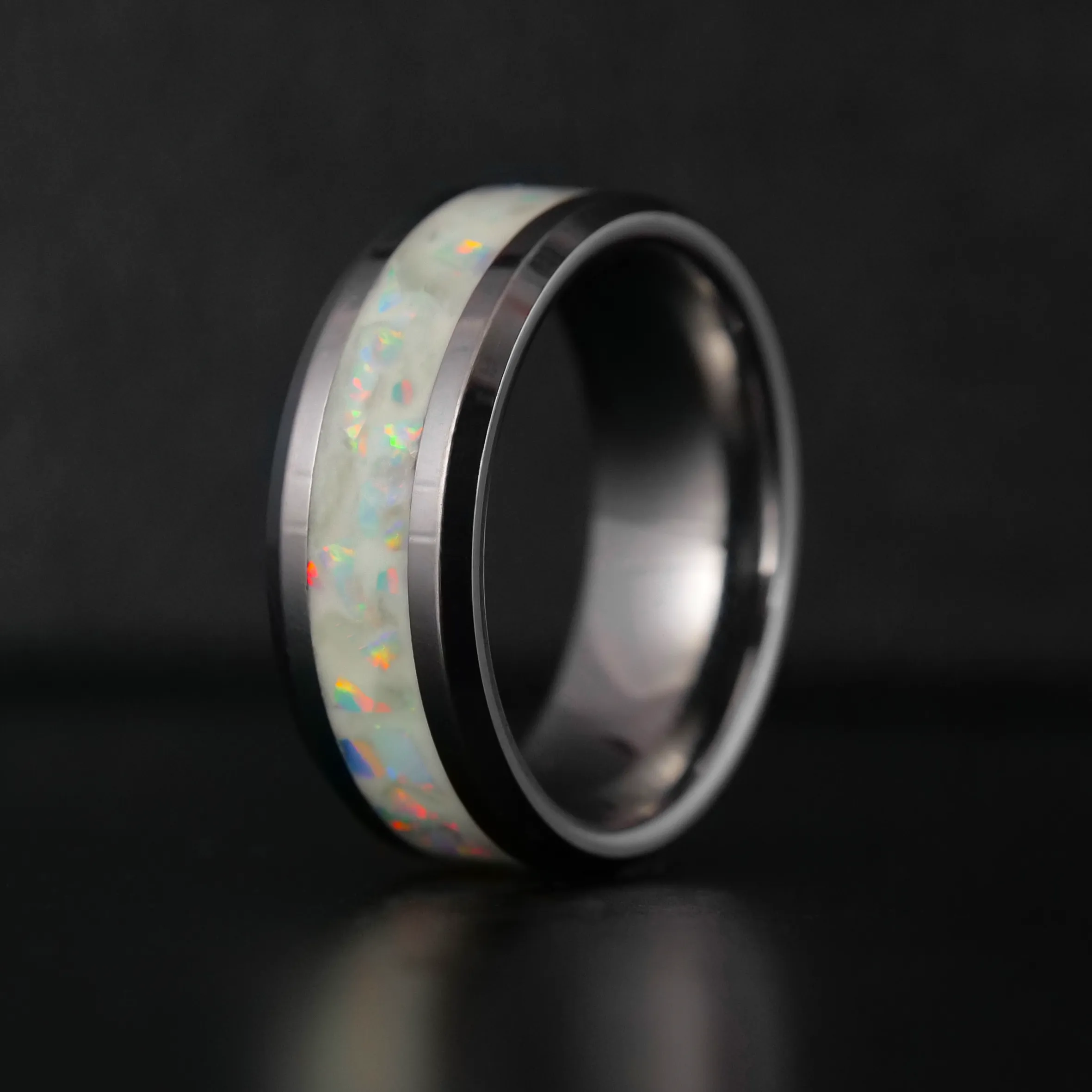Matching Custom Birthstone Ring with Glowstone