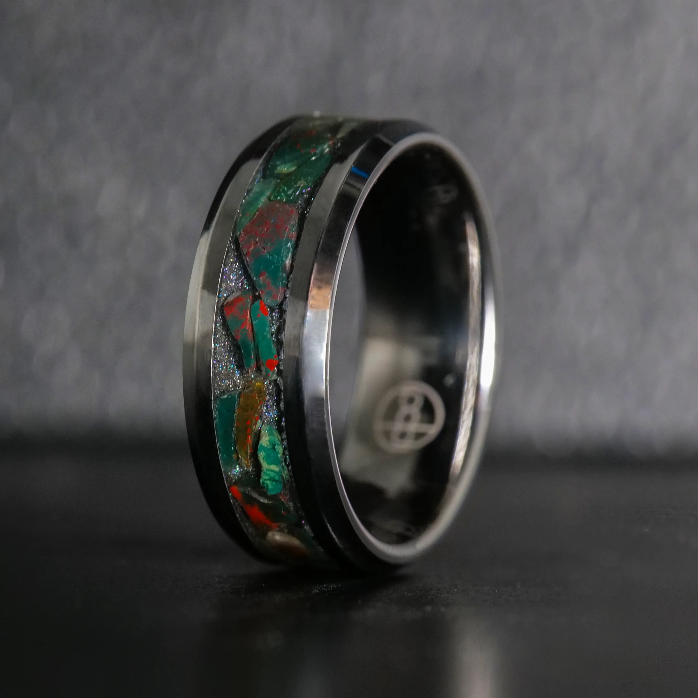 Matching Custom Birthstone Ring with Glowstone