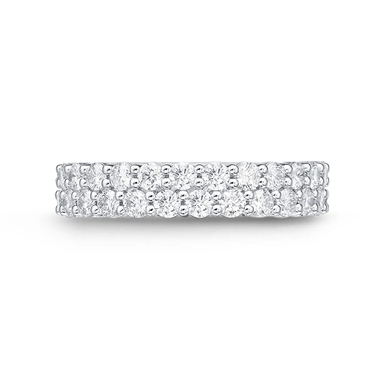 Memoire 18ct White Gold 1 Carat Diamond Paramount Half Round Eternity Ring 4.5mm Shiels