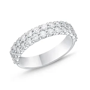 Memoire 18ct White Gold 1 Carat Diamond Paramount Half Round Eternity Ring 4.5mm Shiels