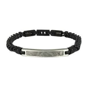 Meteorite ID Tag Black Wheat Chain