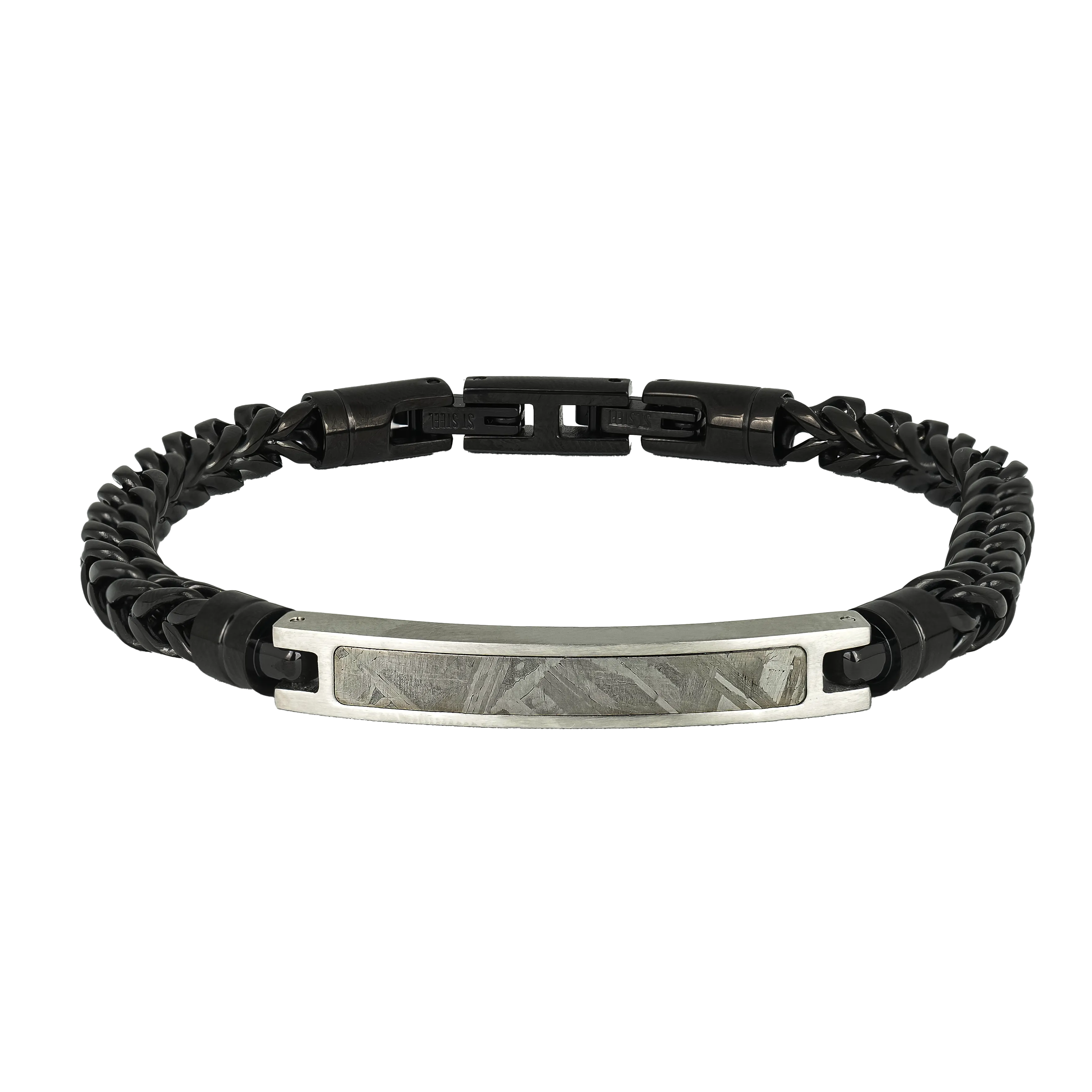Meteorite ID Tag Black Wheat Chain