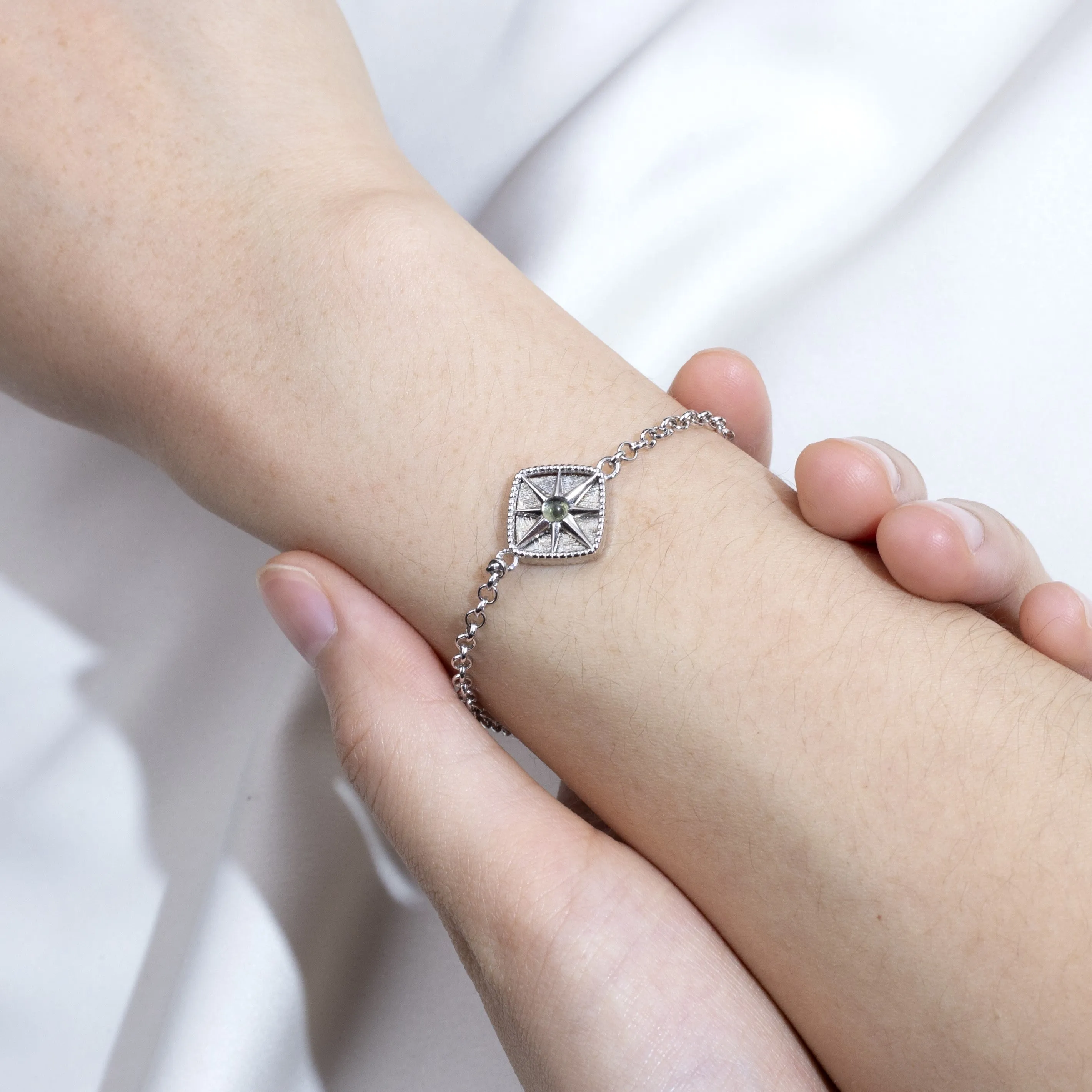 Meteorite Starburst Bracelet | Sterling Silver
