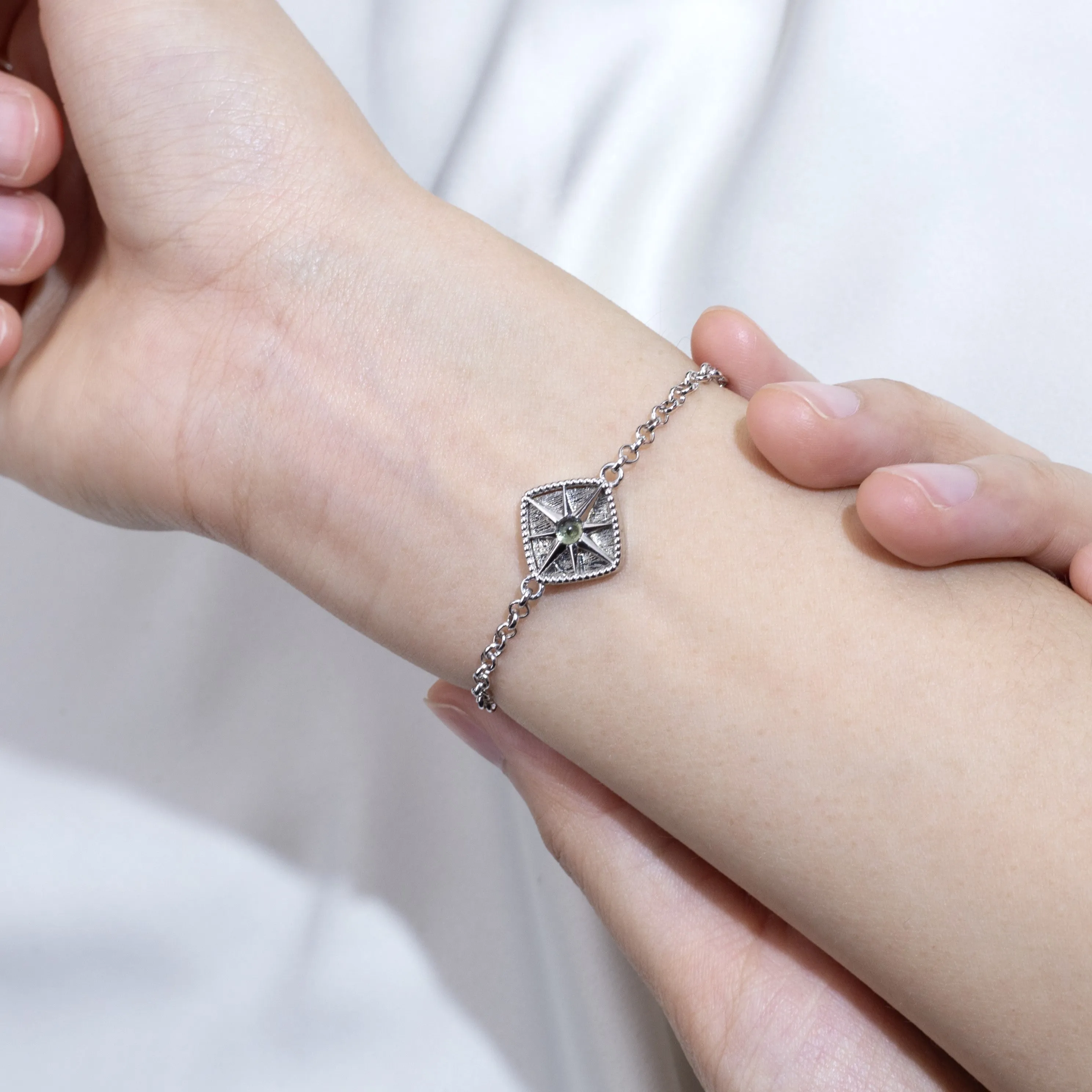 Meteorite Starburst Bracelet | Sterling Silver