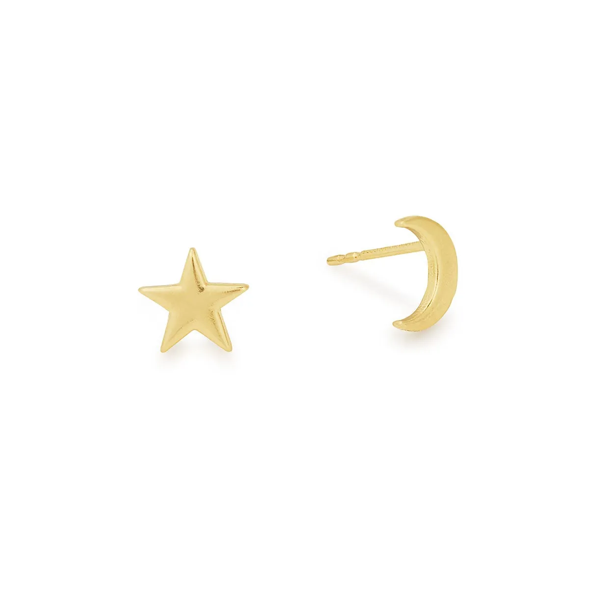 Moon   Star Stud Earrings