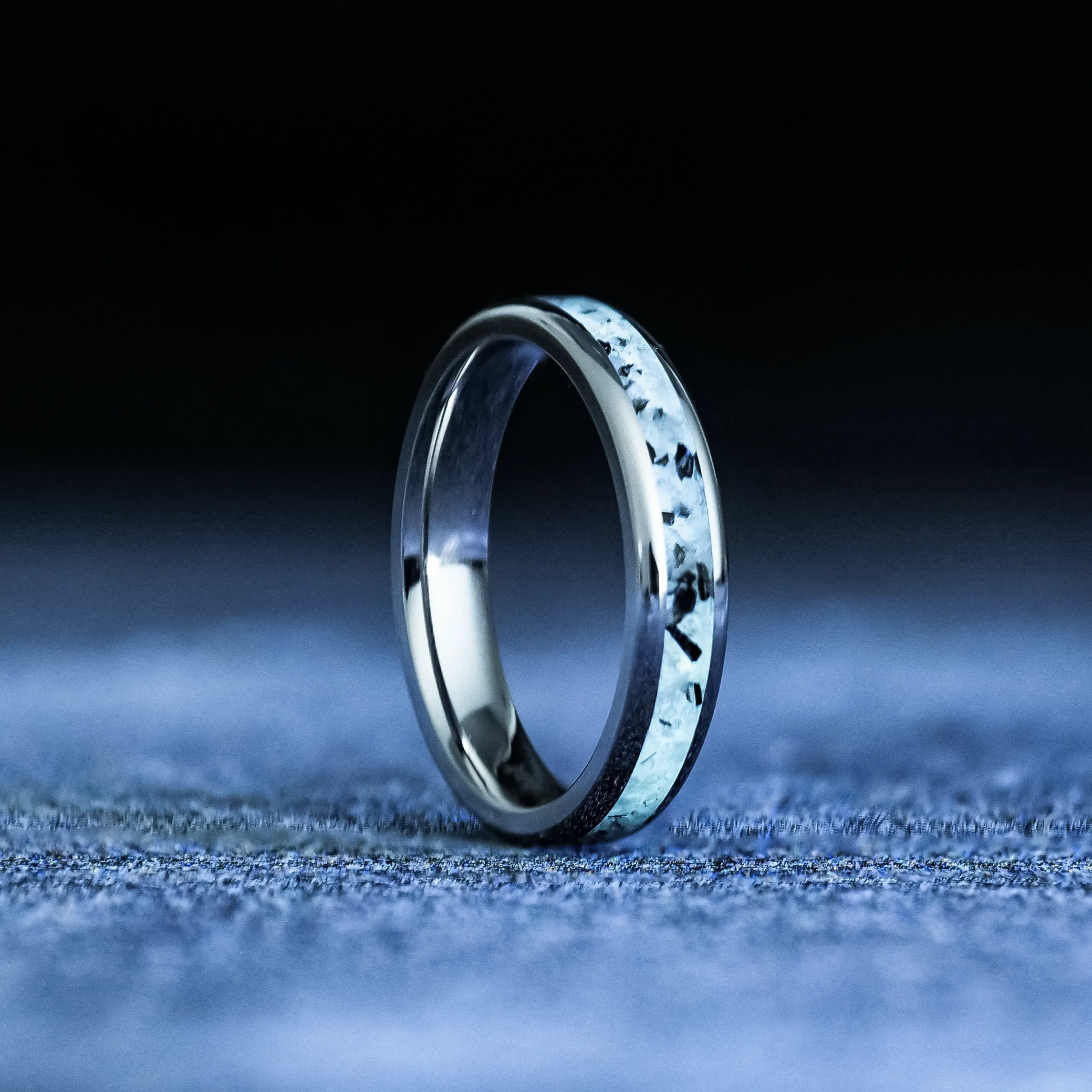Moonstone Glowstone Stackable Ring