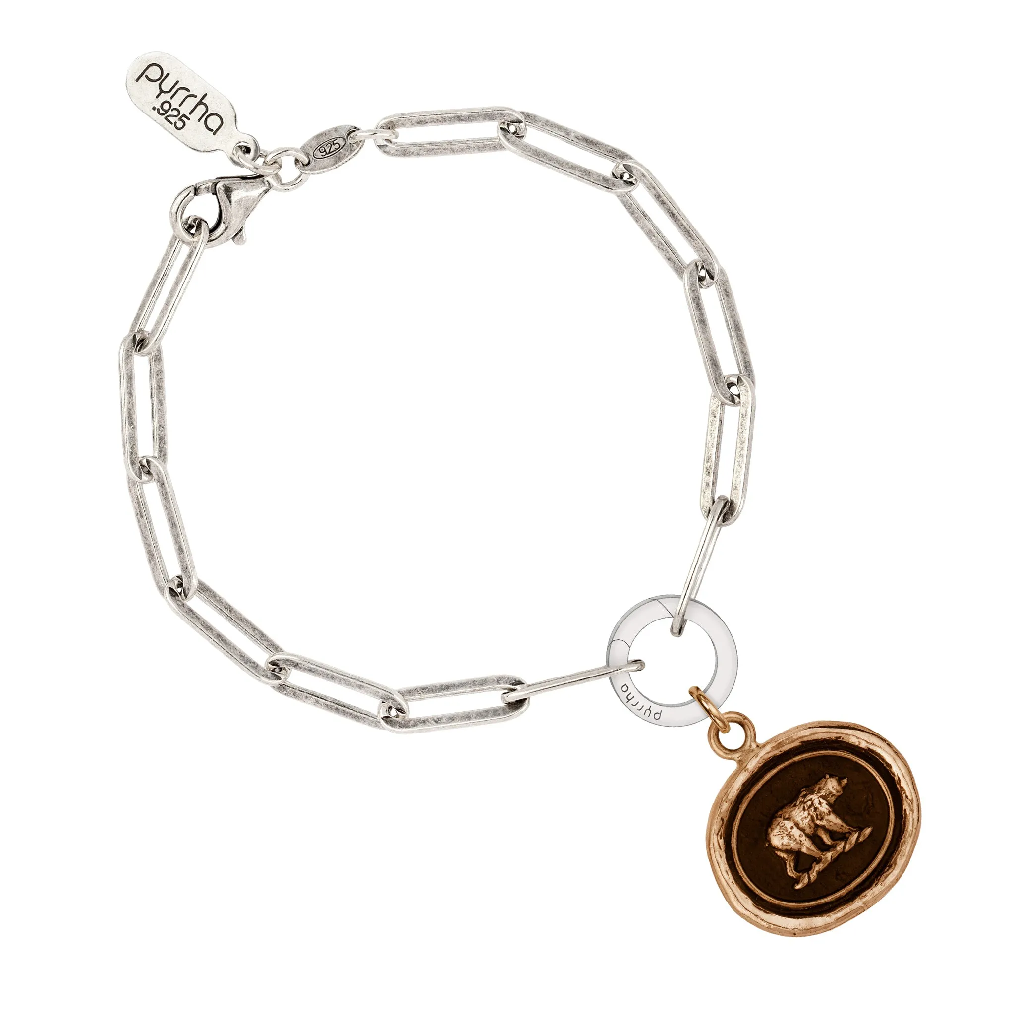 Mother Bear Paperclip Chain Bracelet