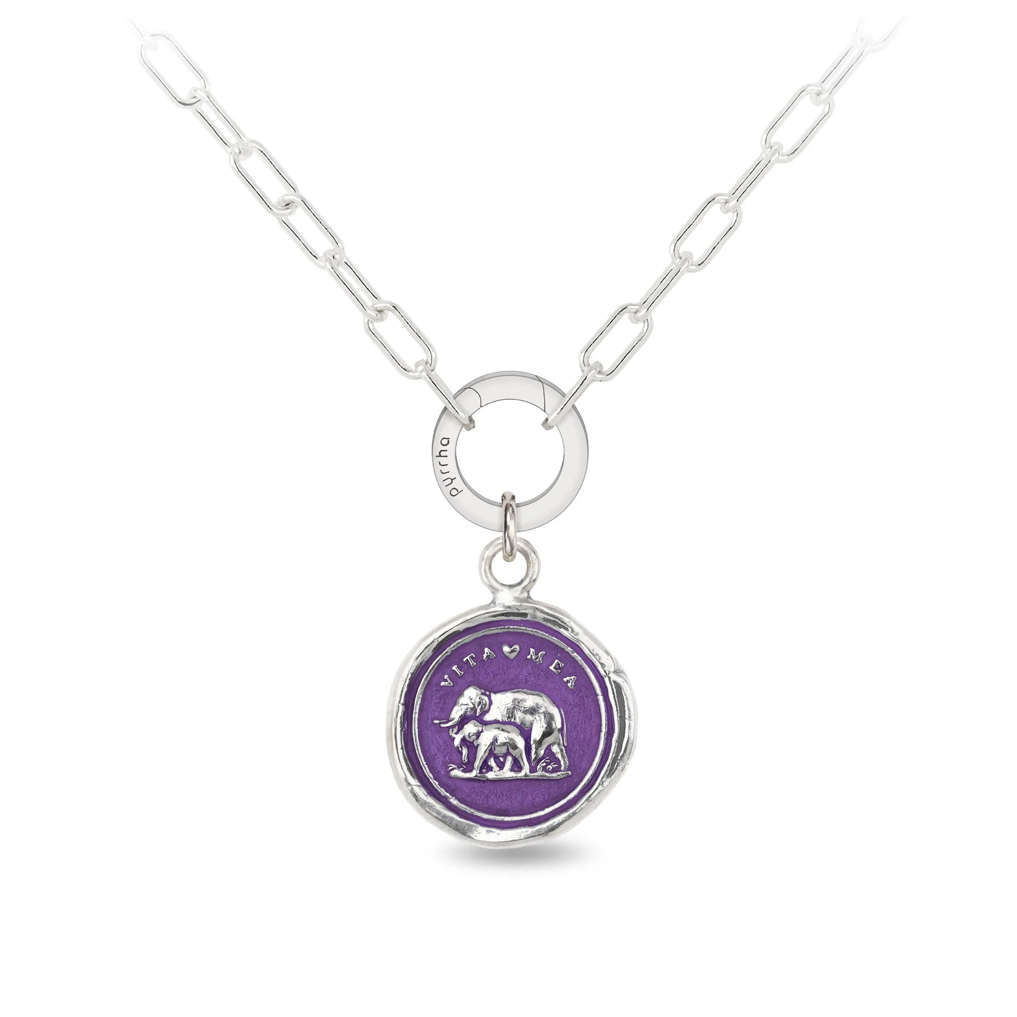 My Life Small Paperclip Chain Necklace - Mystic Violet