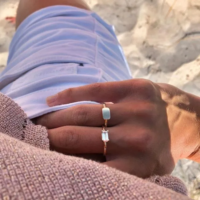 Nord 18K Whitegold Ring w. White Topaz