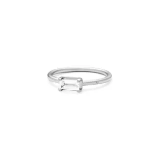 Nord 18K Whitegold Ring w. White Topaz