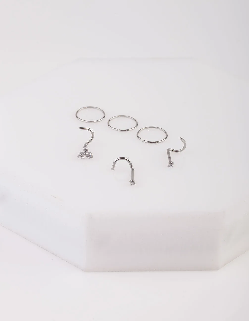 Nose Ring & Stud 6 Pack