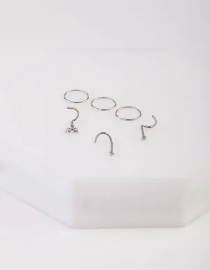 Nose Ring & Stud 6 Pack