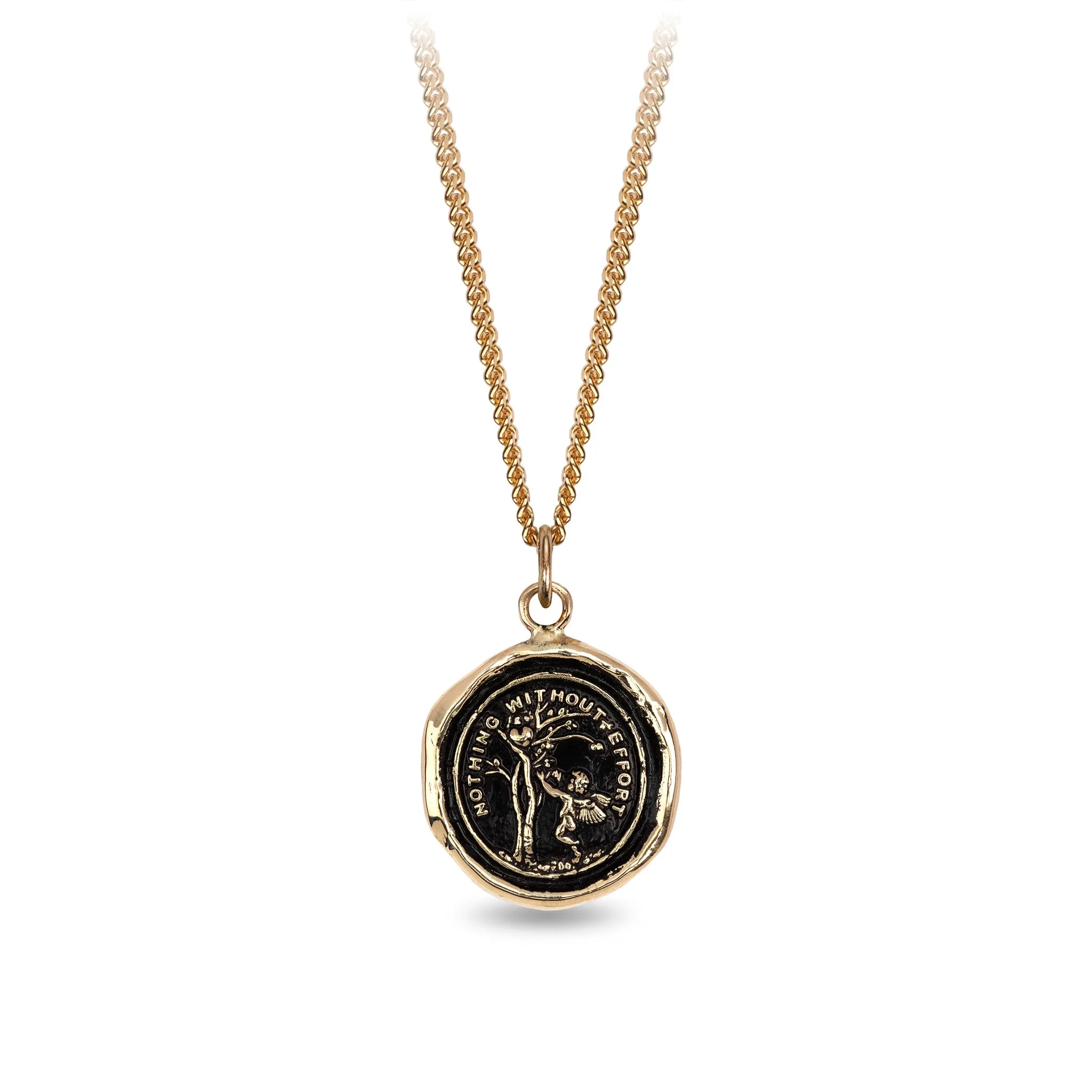 Nothing Without Effort 14K Gold Signature Talisman