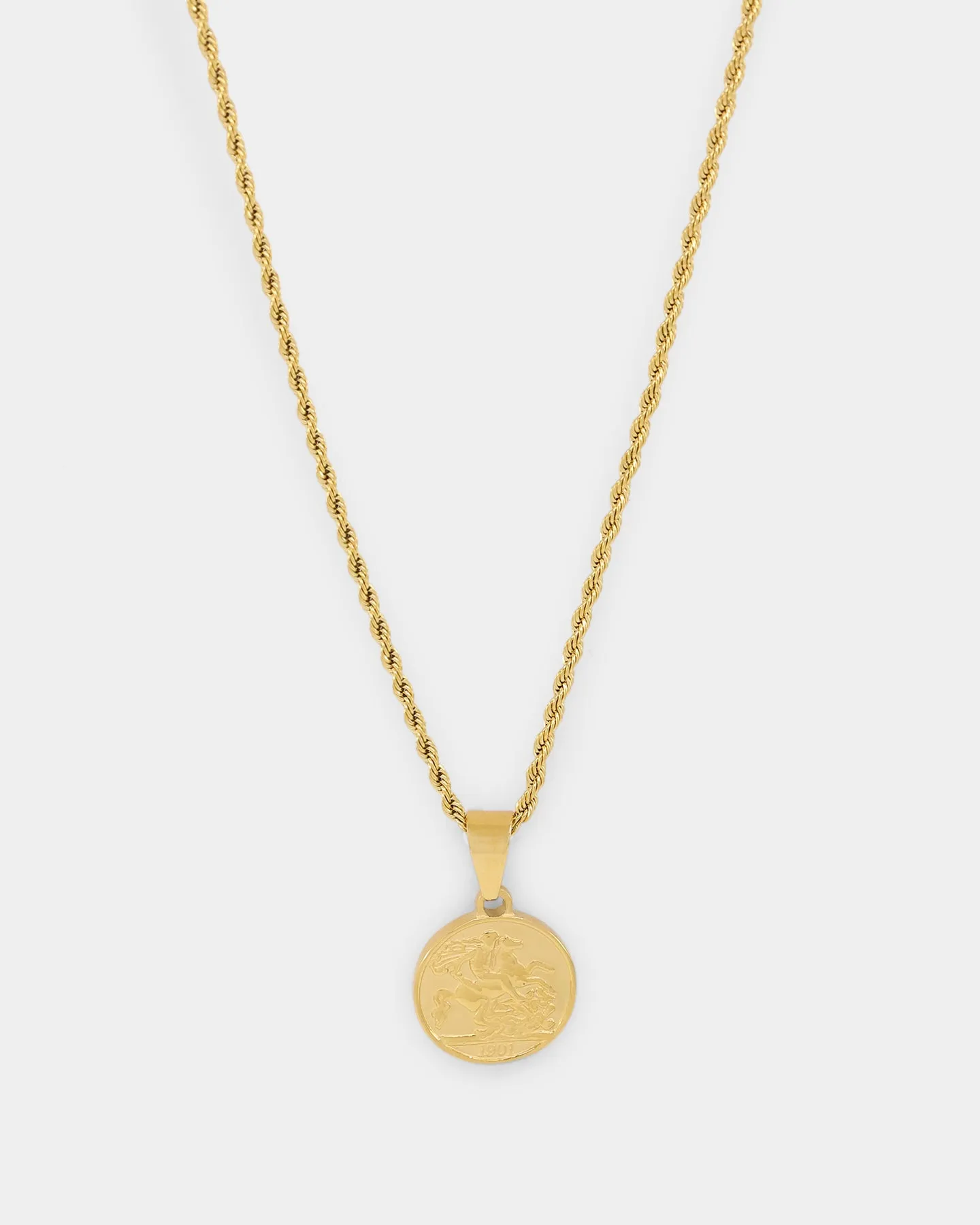 NXS English Coin Pendant Gold