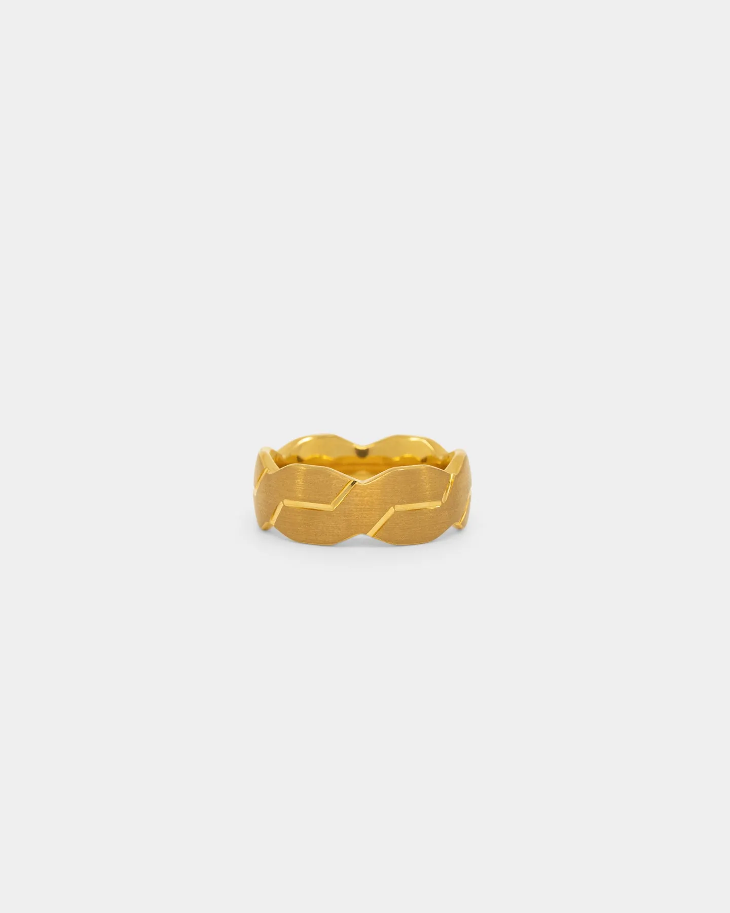 NXS Twisted Tungsten Ring Gold