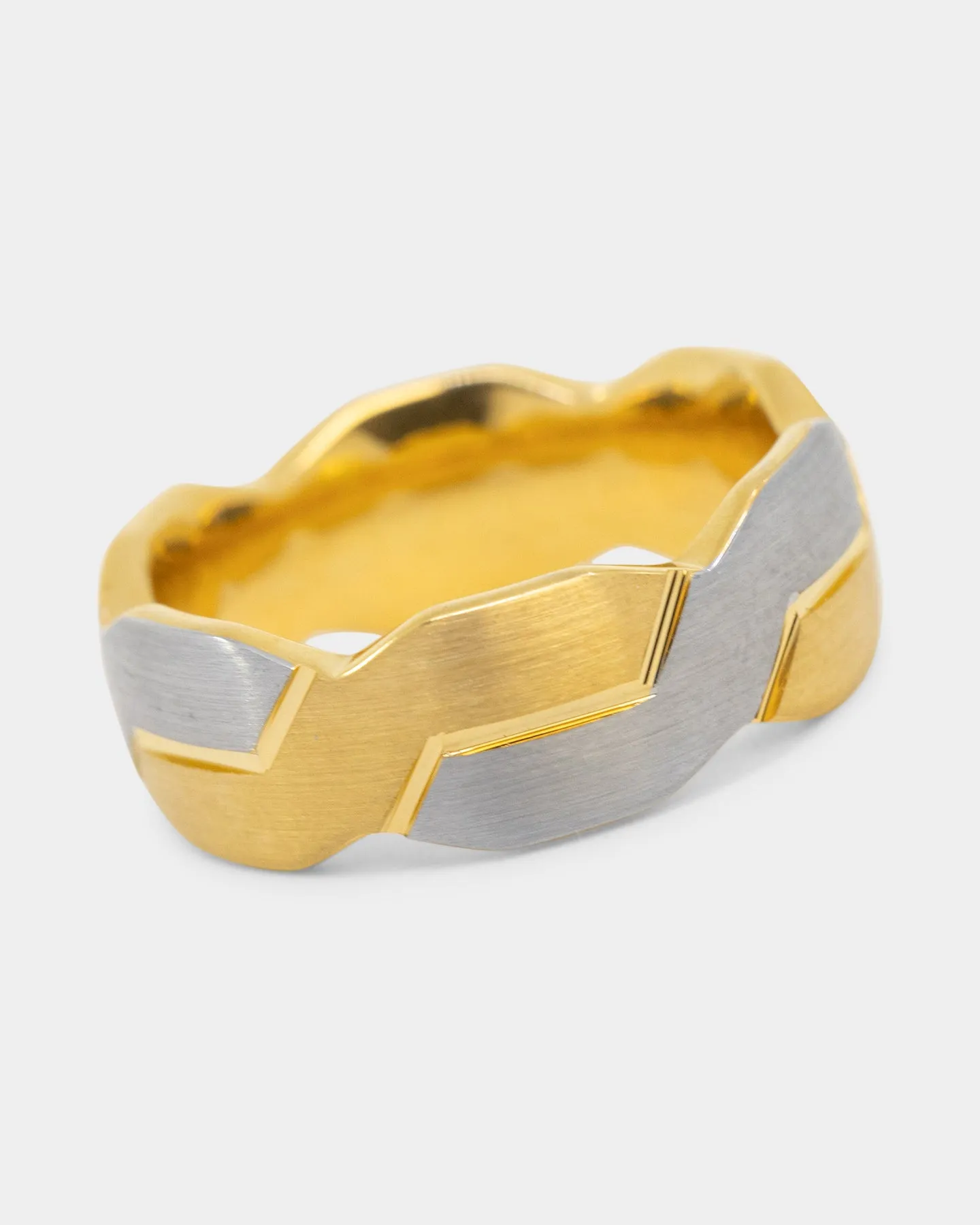 NXS Twisted Tungsten Ring Gold/Tungsten
