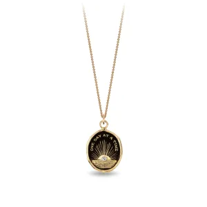 One Day at a Time 14K Gold Diamond Set Talisman