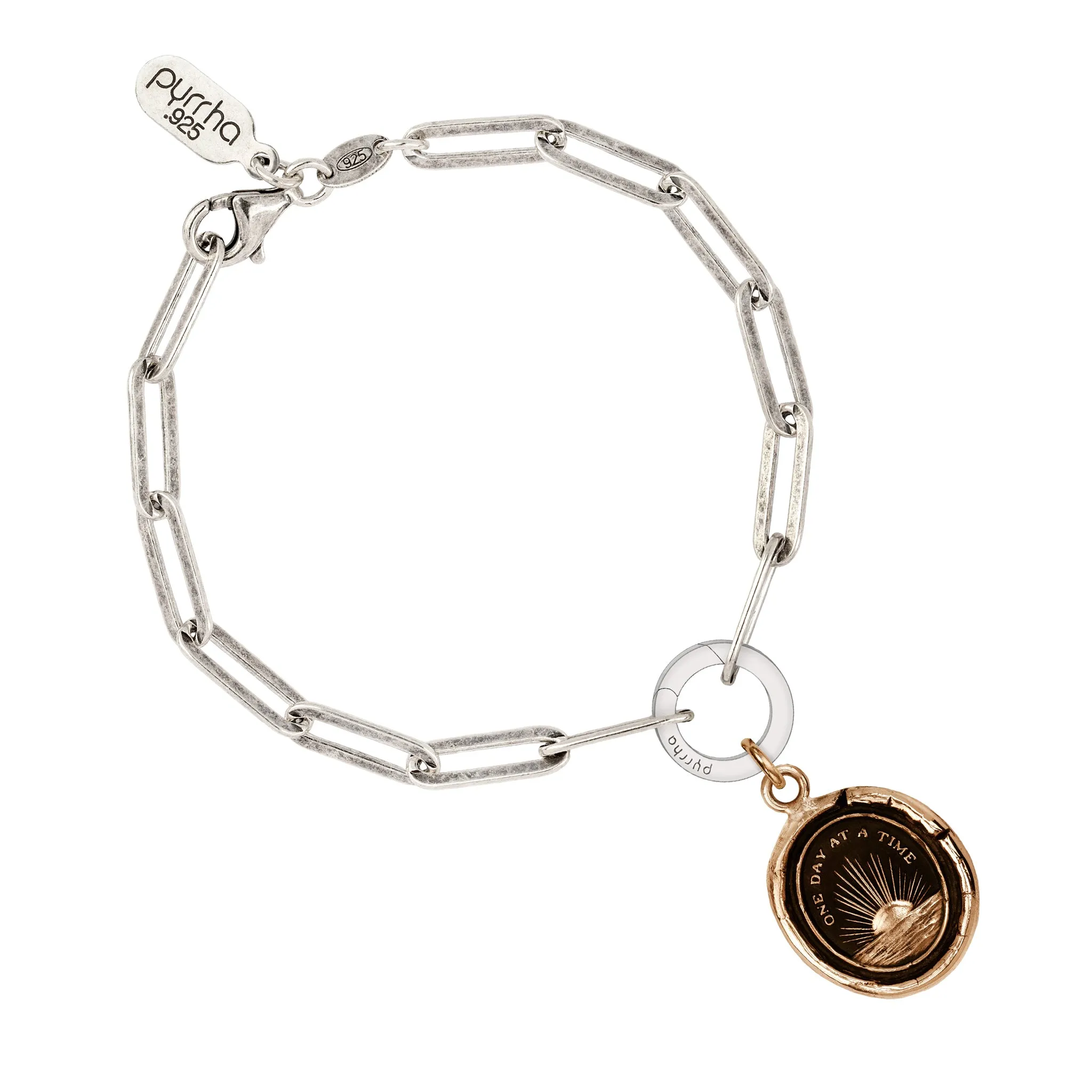 One Day at a Time Paperclip Chain Bracelet