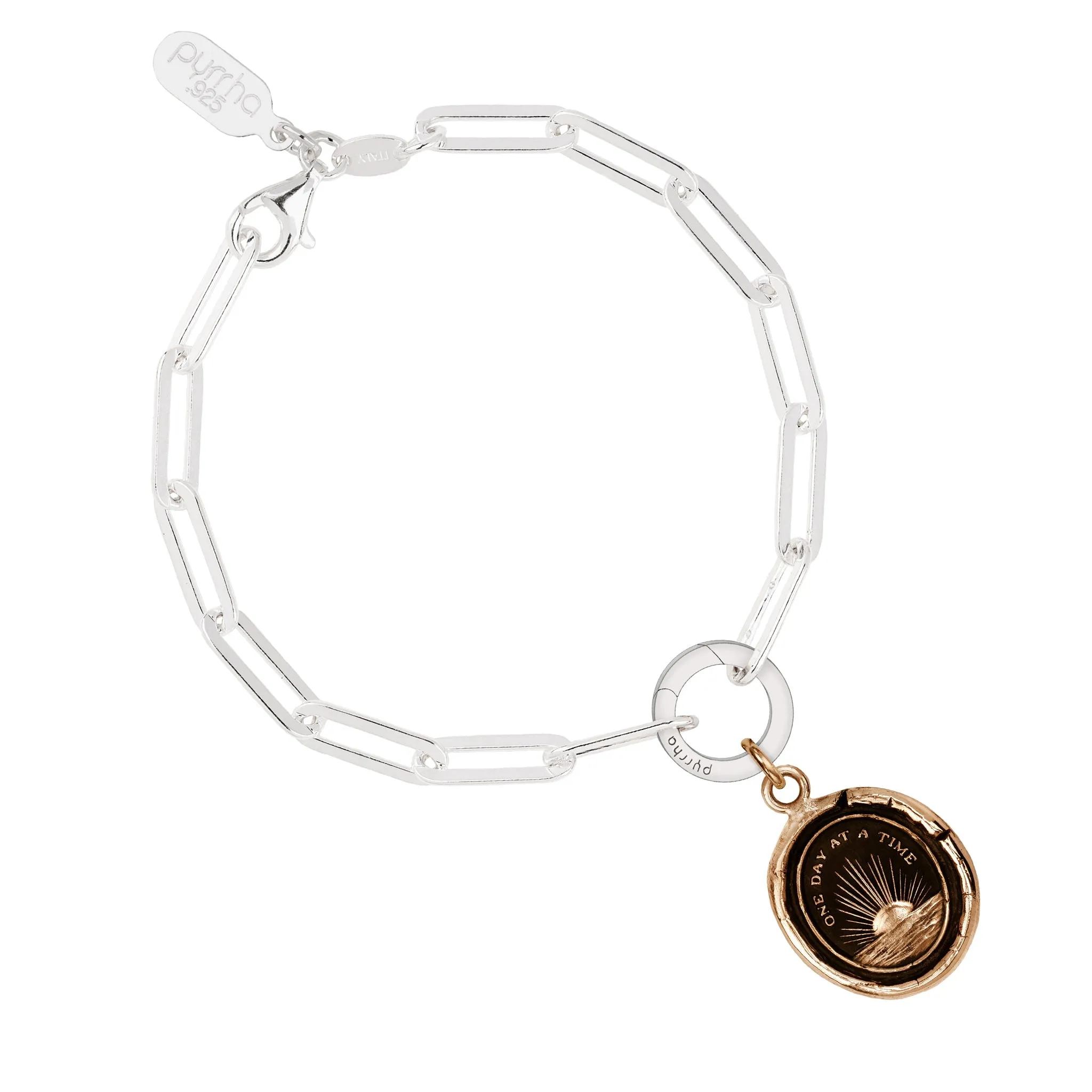 One Day at a Time Paperclip Chain Bracelet