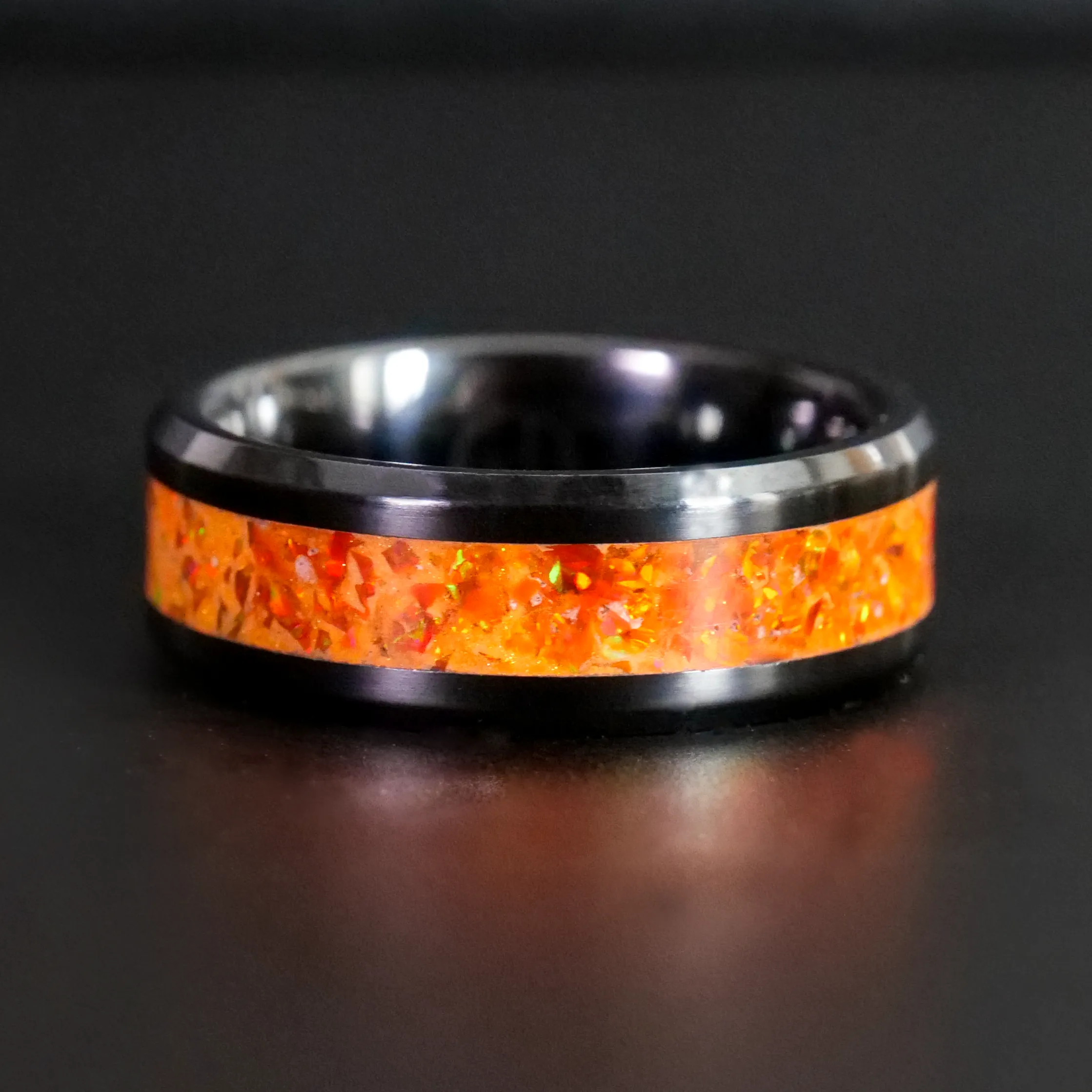 Orange Fire Opal Glowstone Ring