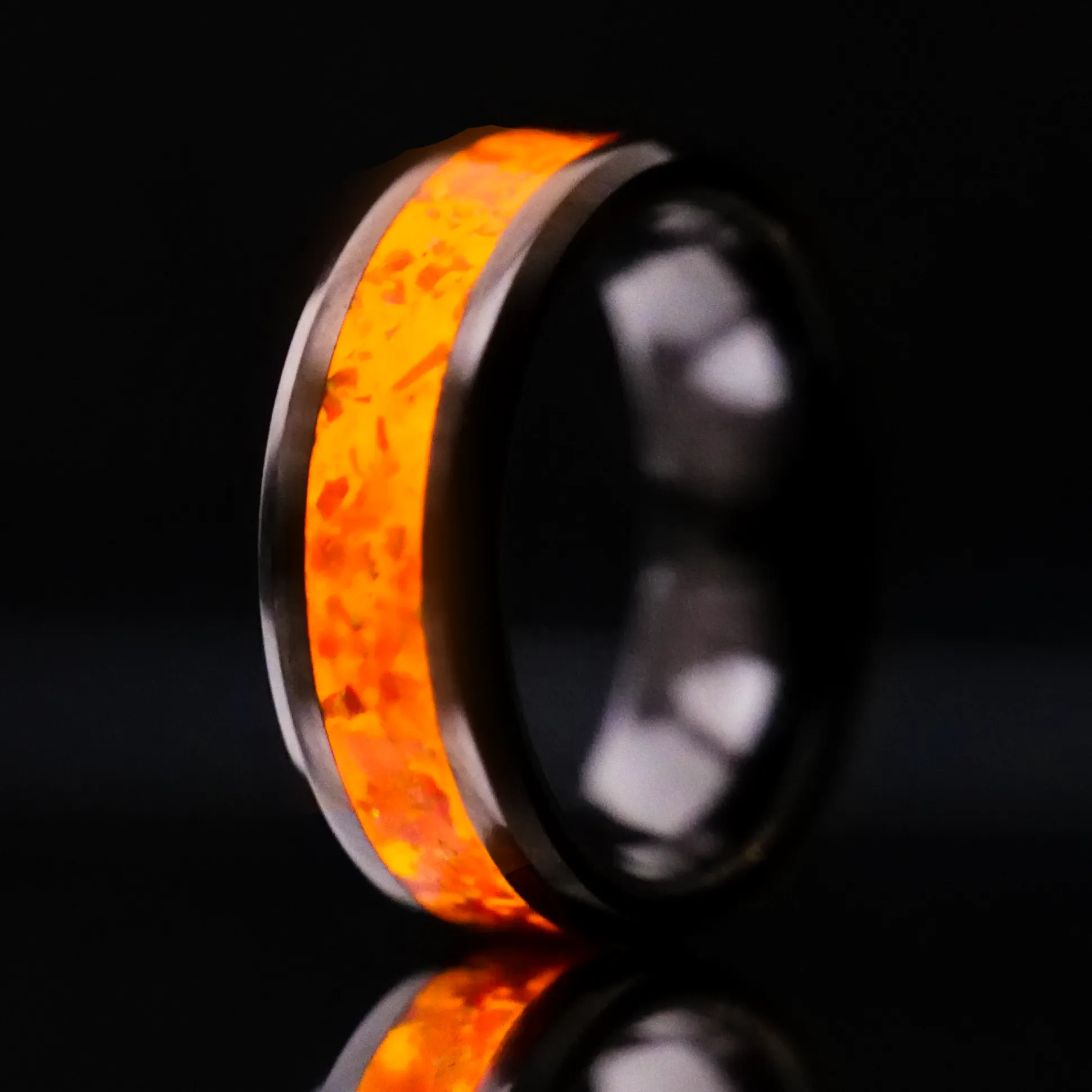 Orange Fire Opal Glowstone Ring