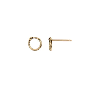 Ouroboros 14K Gold Symbol Stud