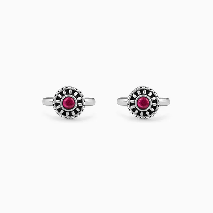 Oxidised Silver Ananya Toe Rings Giva