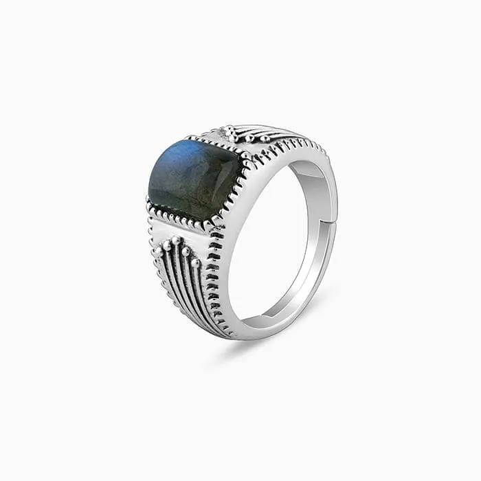 Oxidised Silver Commander Ring For Him Giva