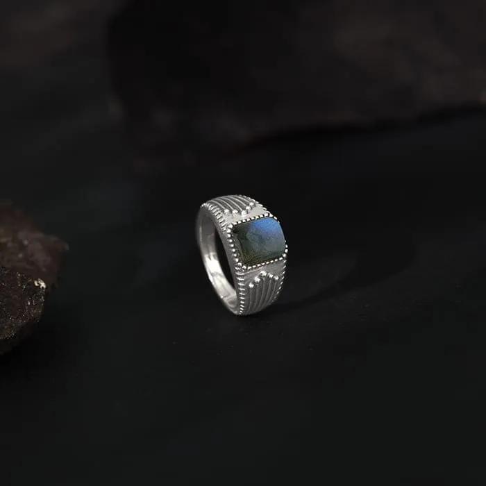 Oxidised Silver Commander Ring For Him Giva