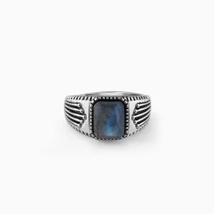 Oxidised Silver Commander Ring For Him Giva