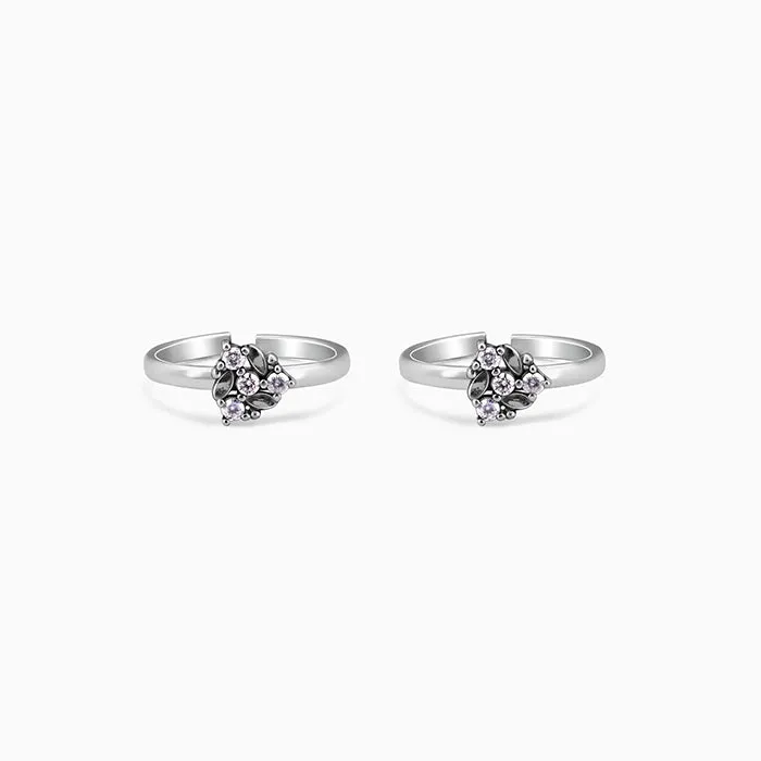 Oxidised Silver Mansi Toe Rings Giva