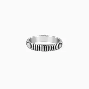 Oxidised Silver Modest Leader Ring For Him Giva