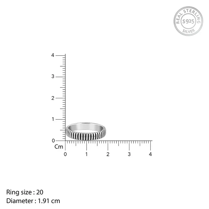 Oxidised Silver Modest Leader Ring For Him Giva