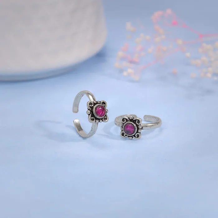 Oxidised Silver Neetu Toe Rings Giva