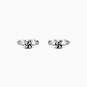 Oxidised Silver Sarva Toe Rings Giva
