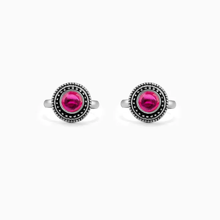 Oxidised Silver Sukriti Toe Rings Giva
