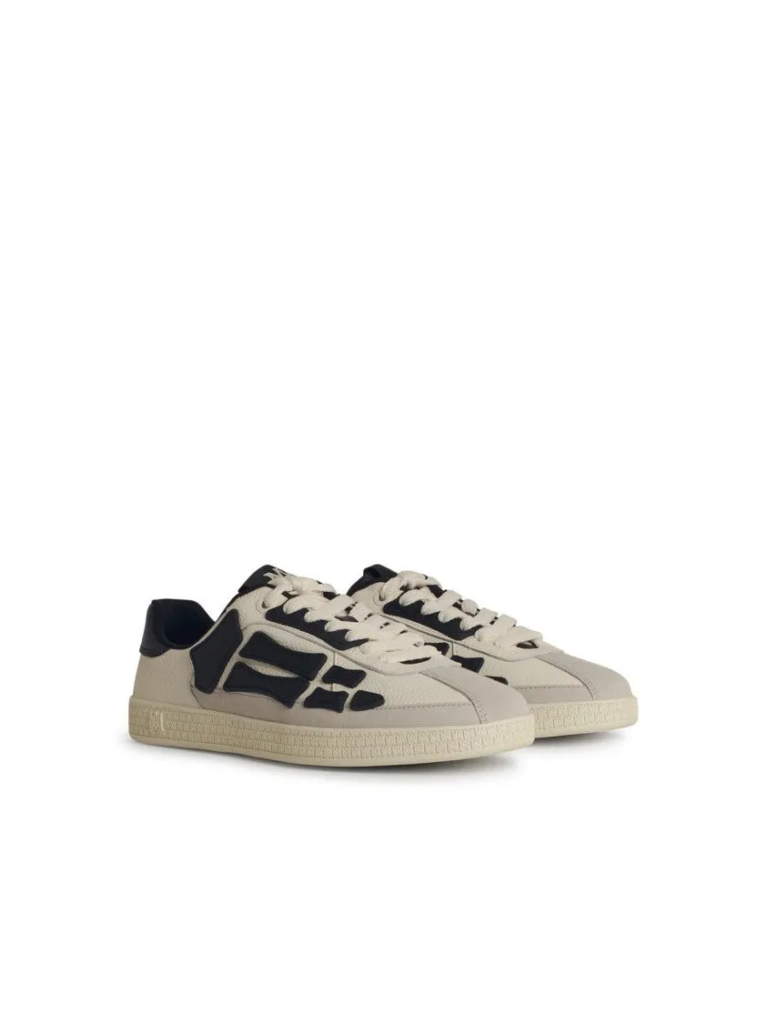 'Pacific Bone' Black Leather Sneakers