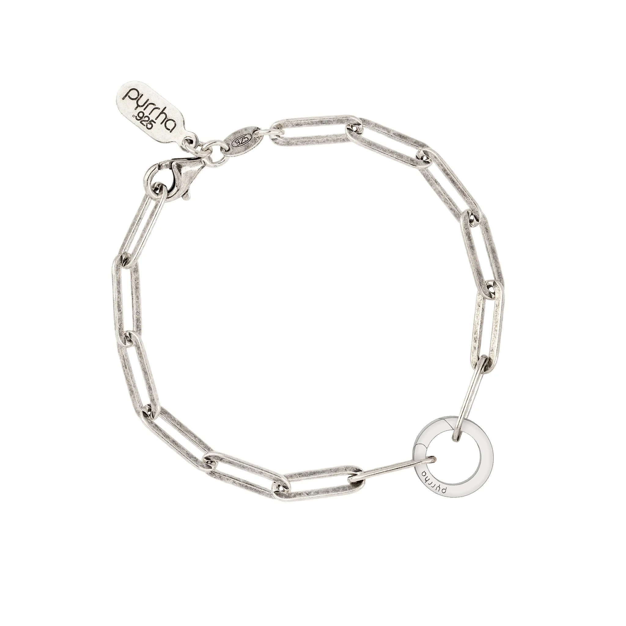 Paperclip Chain Bracelet with Talisman Clip