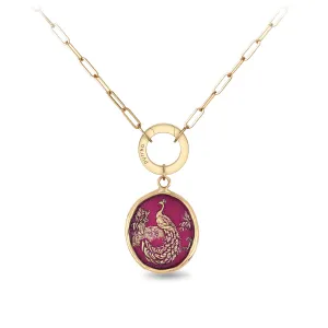 Peacock 14K Gold Long Link Paperclip Chain Necklace - True Colors