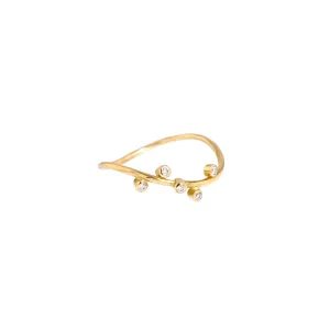 Petite partie Ring w. diamonds