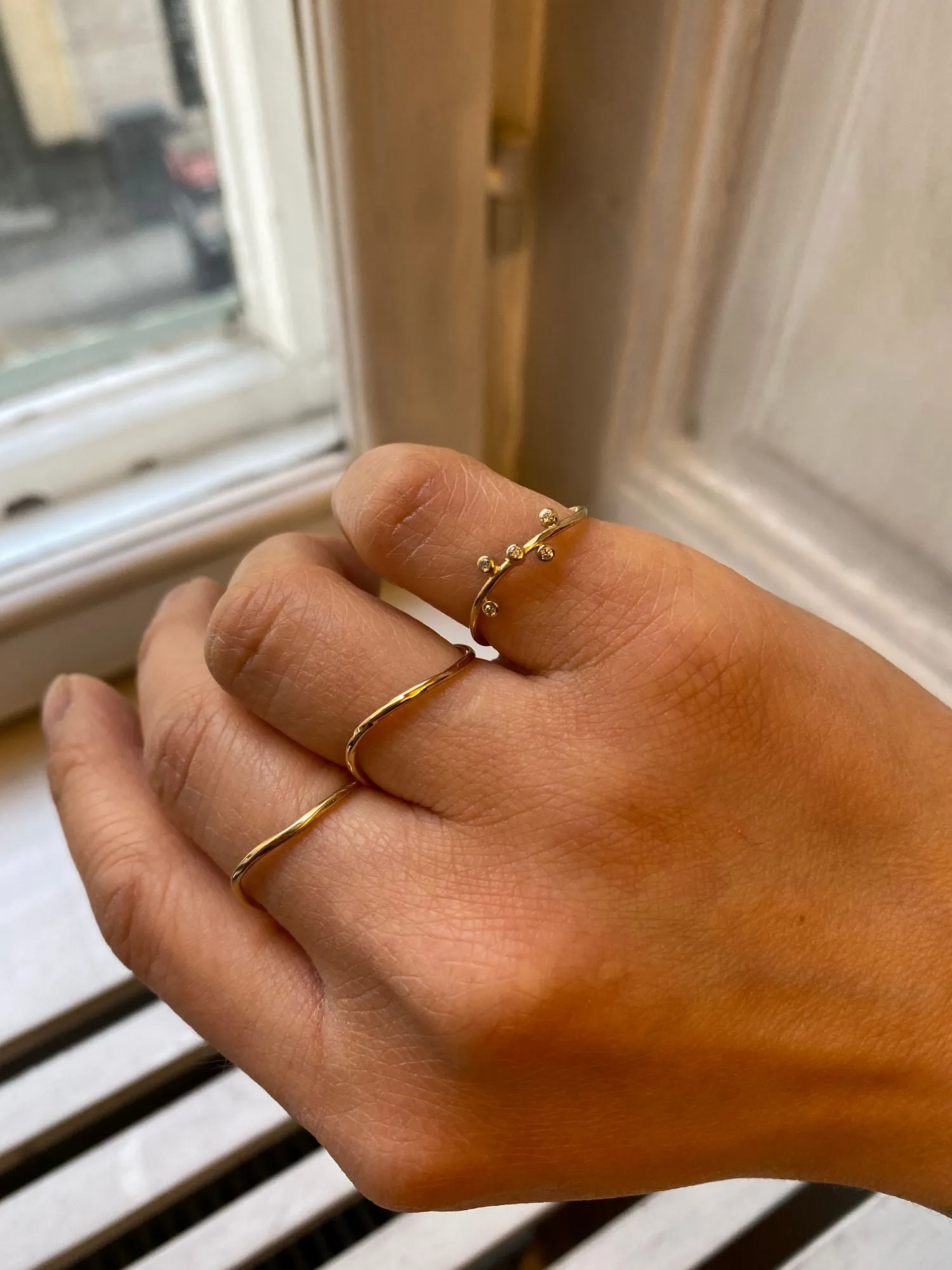 Petite partie Ring w. diamonds