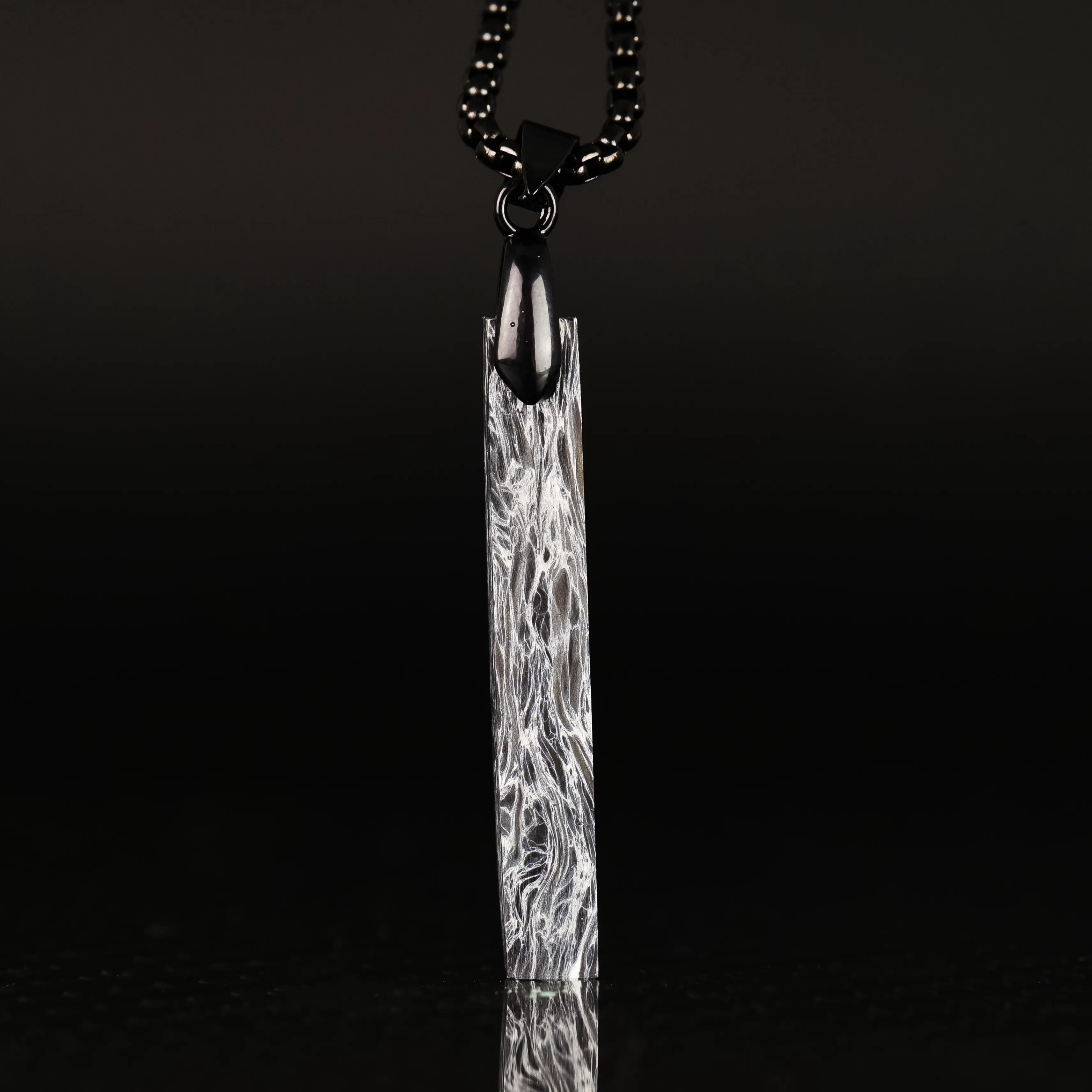 Polar Burl Carbon Fiber Bar Pendant