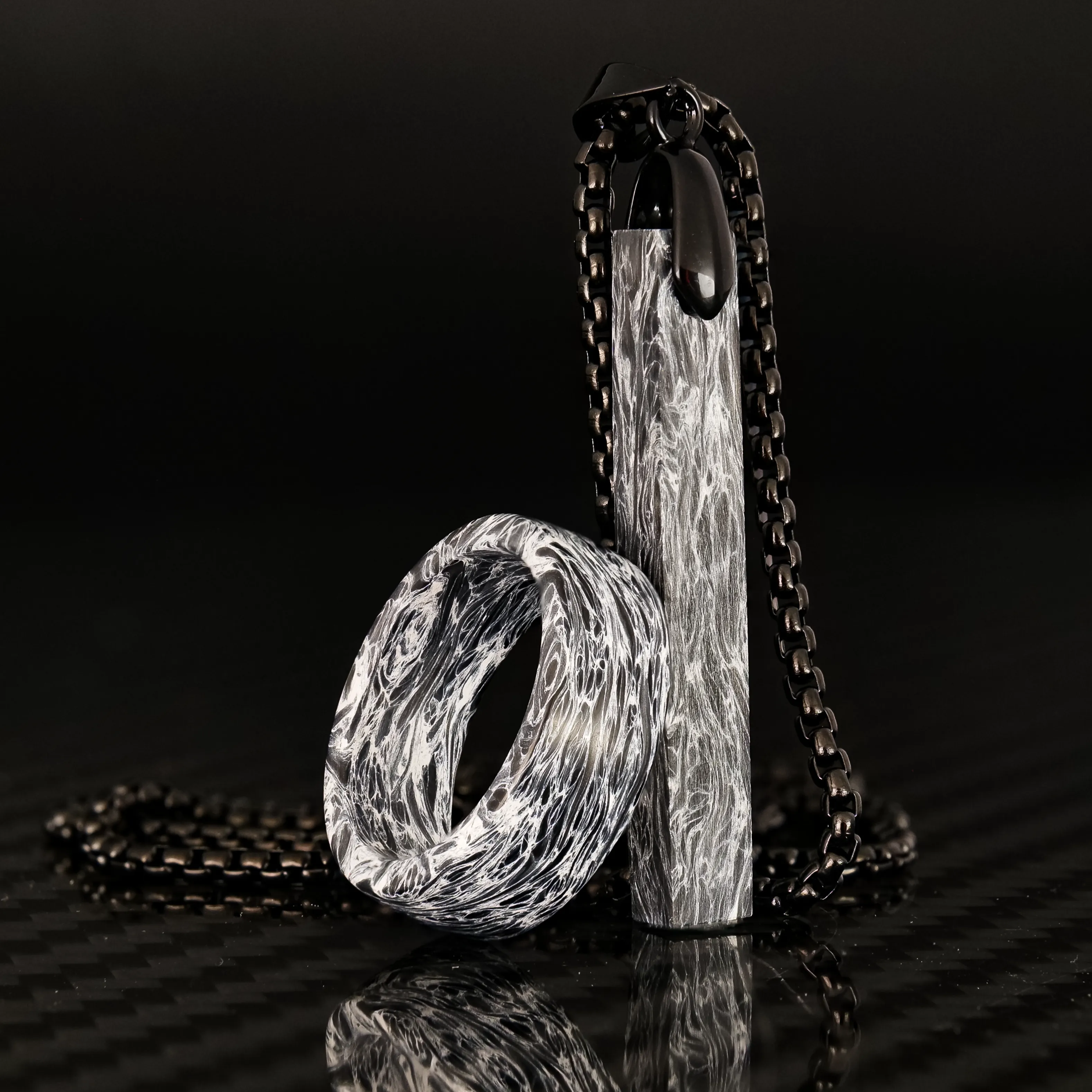Polar Burl Carbon Fiber Ring