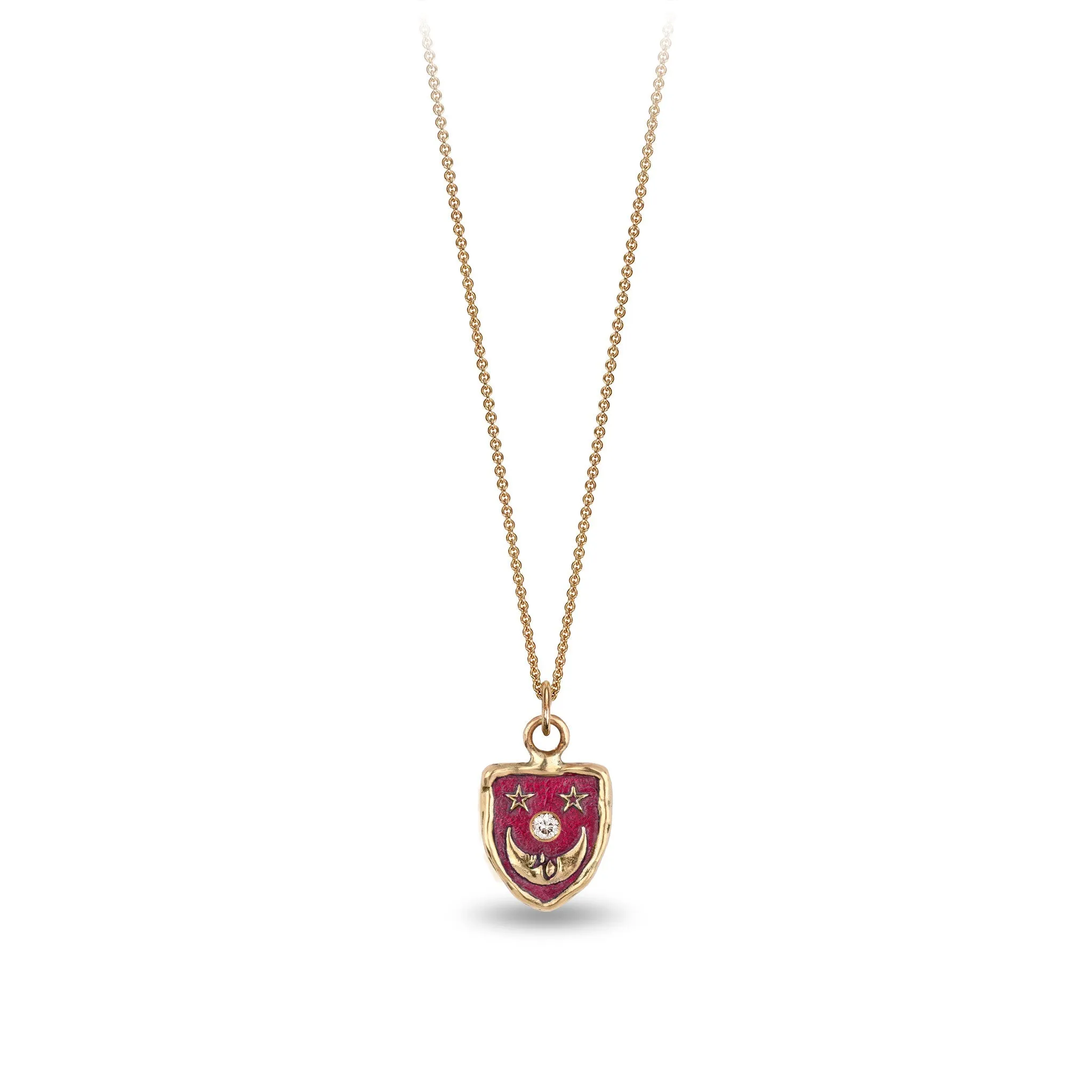 Reflective 14K Gold Appreciation Diamond Set Talisman - True Colors