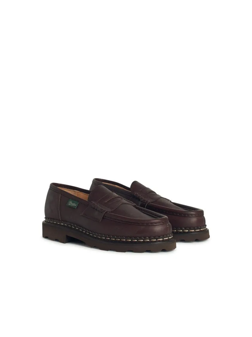 'Remis' Brown Leather Loafers