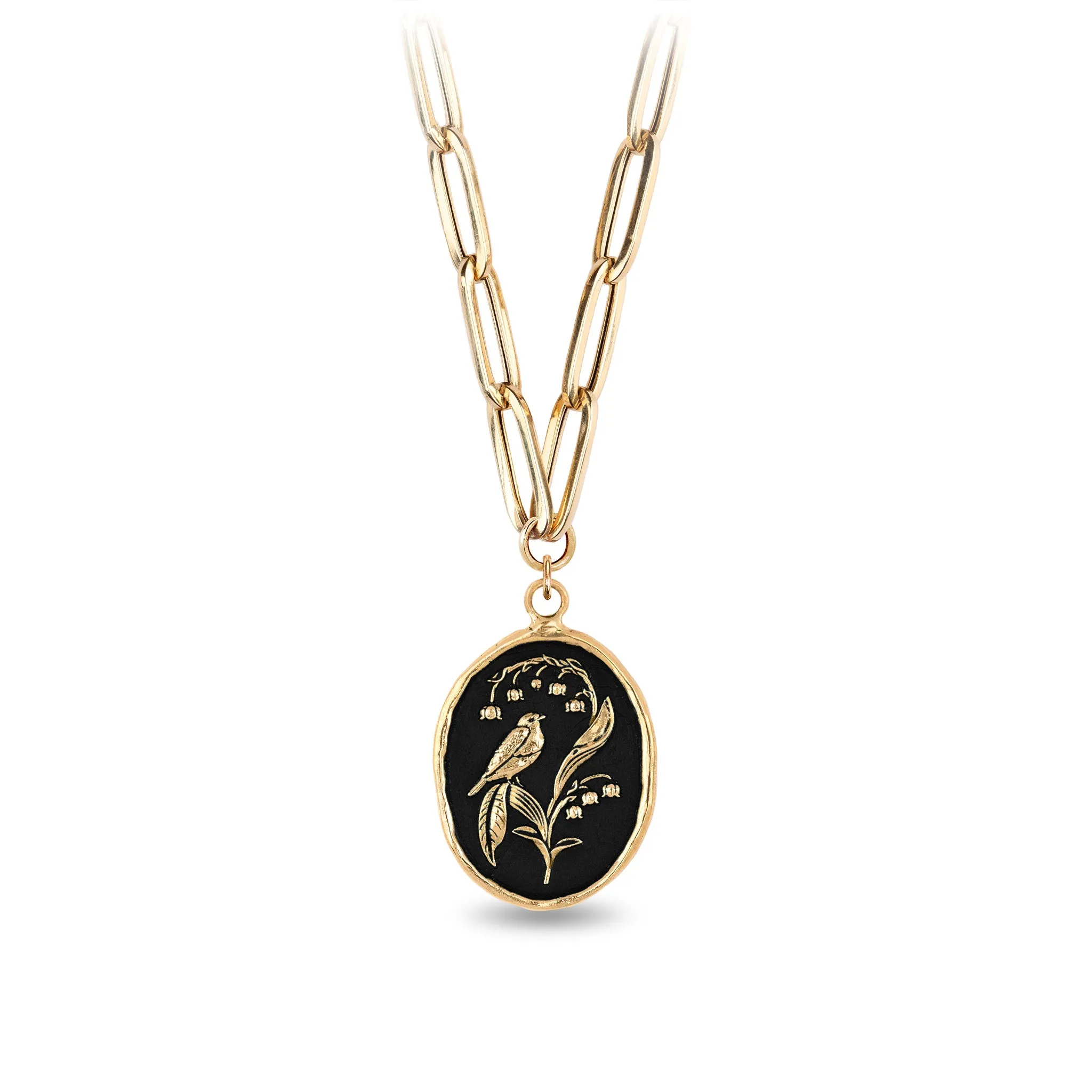 Return to Happiness 14K Gold Large Hollow Paperclip Chain Necklace
